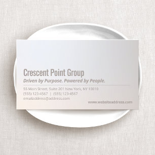Modern Minimalist Silver Metallic Gradient  Business Card