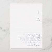 Modern Minimalist | Silver Monogram Wedding Real
