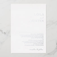 Modern Minimalist Silver Traditional Wedding Real