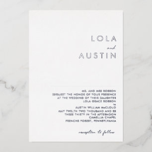 Modern Minimalist Silver Traditional Wedding Real