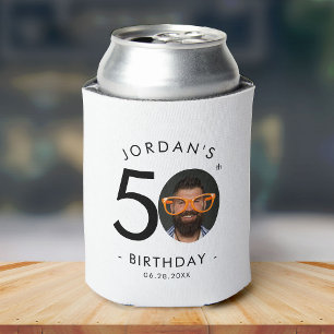 Modern Minimalist Simple Birthday Party Can Cooler