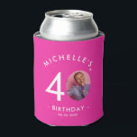 Modern Minimalist Simple Birthday Party Photo Can Cooler<br><div class="desc">Here's to your special day! Customise our Minimalist Birthday Can cooler. Add your personal touch for a memorable celebration. Cheers to another year of fabulous!  #CustomCanCooler #BirthdayBash</div>