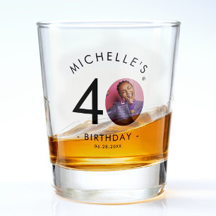 Modern Minimalist Simple Birthday Party Shooter Shot Glass