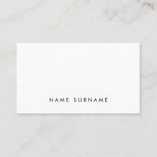 Modern Minimalist Simple Black Typography Business Card