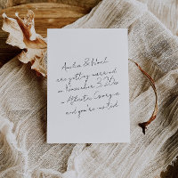 Modern Minimalist Simple Black White Save The Date