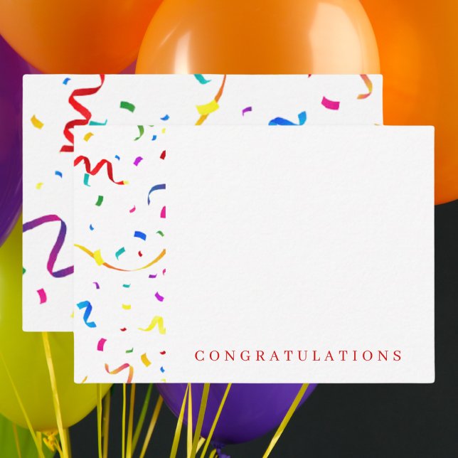 Modern Minimalist Simple Congratulations Colourful Card (Creator Uploaded)