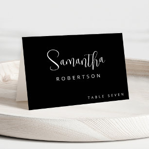 Modern Minimalist Simple Guest Name  Place Card