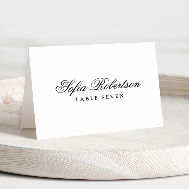 Modern Minimalist Simple Guest Name  Place Card (Creator Uploaded)