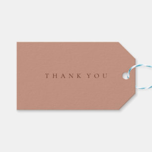 Modern Minimalist Simple Layout Typo Thank You Gift Tags
