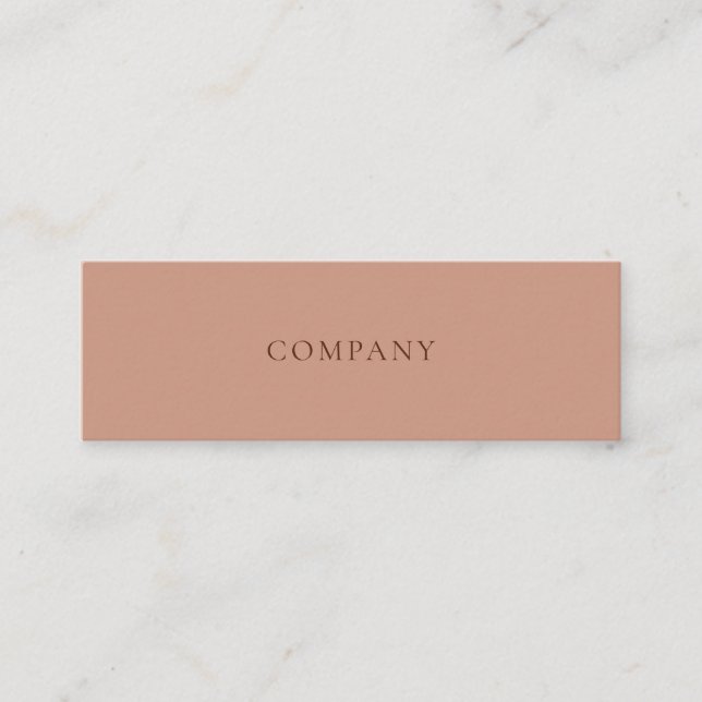 Modern Minimalist Simple Layout Typo Warm Coffee Mini Business Card (Front)