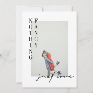 Modern Minimalist Simple Photo Elopement Wedding Invitation