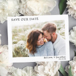 Modern Minimalist Simple Photo Save Our Date Postcard<br><div class="desc">Modern Minimalist Simple Save Our Date Photo Engagement Announcement Postcard</div>