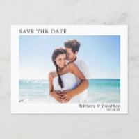 Modern Minimalist Simple Photo Save The Date