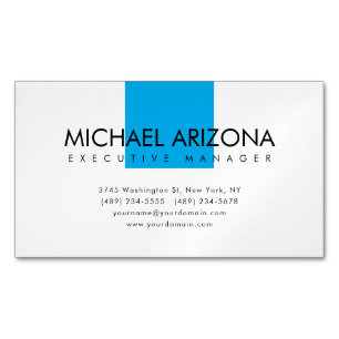 Modern Minimalist Simple Plain Magnetic Business Card