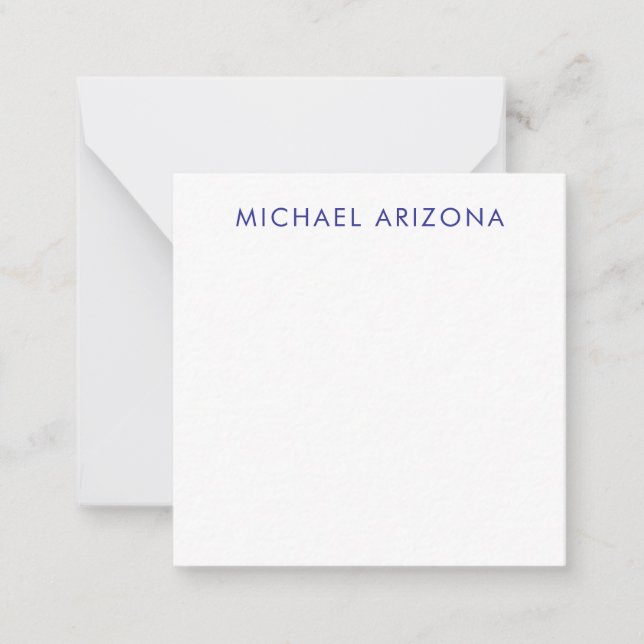 Modern Minimalist Simple Plain Own Name Card (Front)