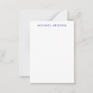 Modern Minimalist Simple Plain Own Name Card