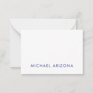 Modern Minimalist Simple Plain Own Name Card