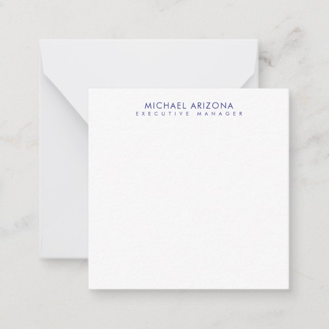 Modern Minimalist Simple Plain Own Name Card (Front)