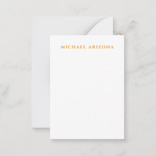Modern Minimalist Simple Plain Own Name Card