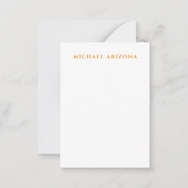 Modern Minimalist Simple Plain Own Name Card (Front)