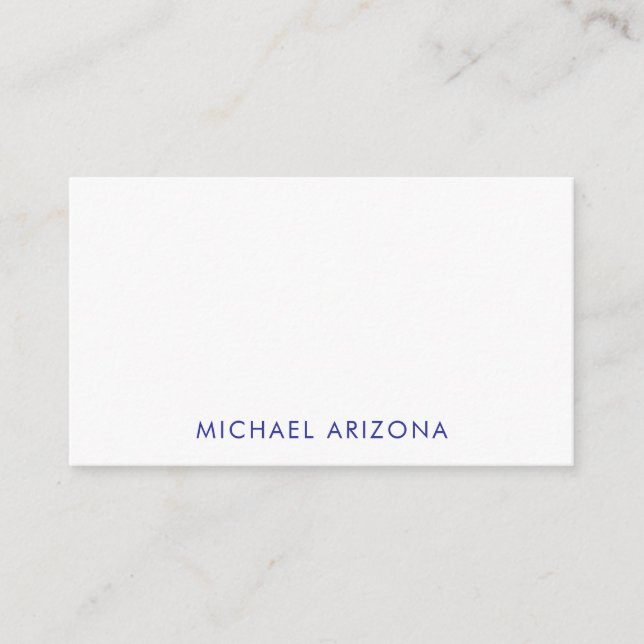 Modern Minimalist Simple Plain Own Name Enclosure Card (Front)