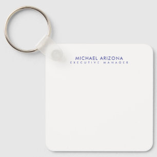 Modern Minimalist Simple Plain Own Name Key Ring