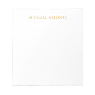 Modern Minimalist Simple Plain Own Name Notepad