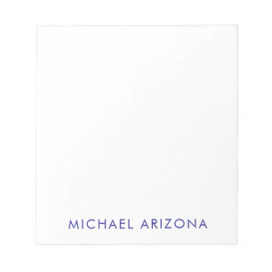 Modern Minimalist Simple Plain Own Name Notepad