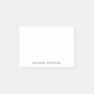 Modern Minimalist Simple Plain Own Name Post-it Notes