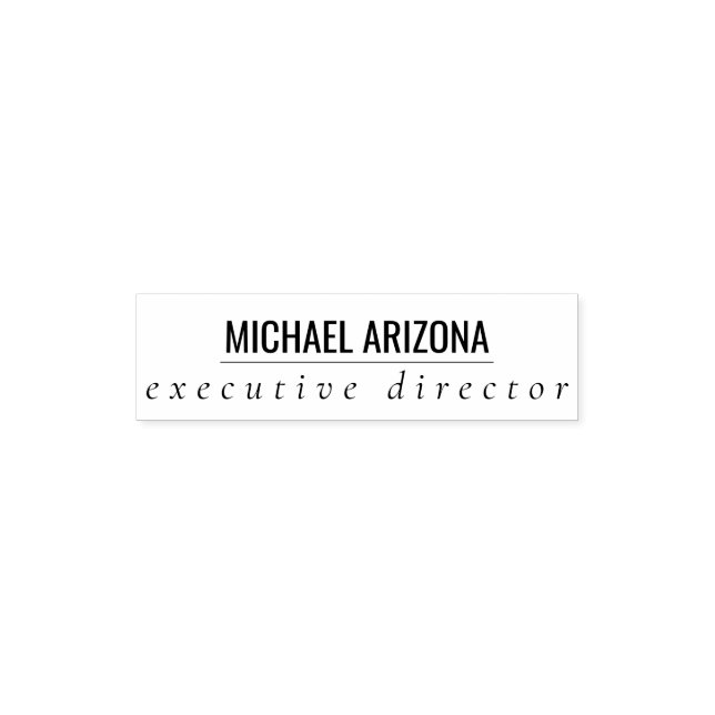 Modern Minimalist Simple Plain  Self-inking Stamp (Design)