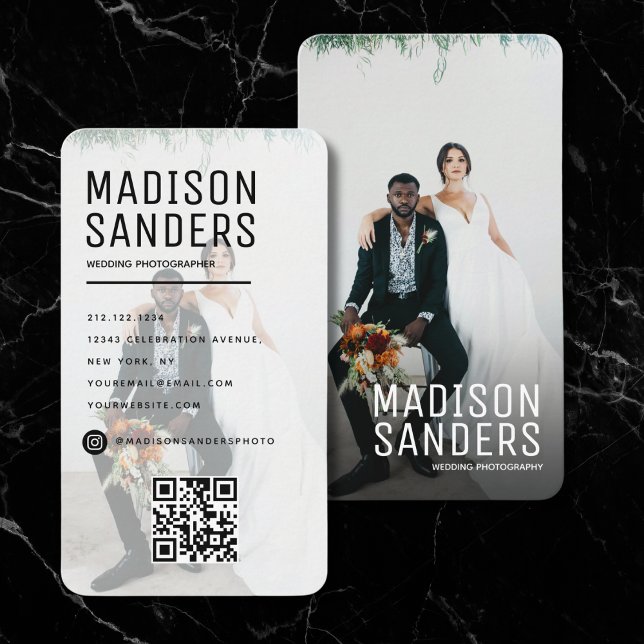 Modern Minimalist  Simple Professional Photo Business Card (Creator Uploaded)