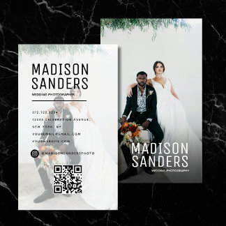 Modern Minimalist  Simple Professional Photo Business Card