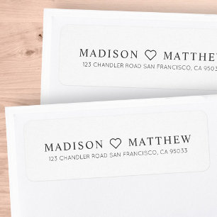Modern Minimalist Simple Return Address