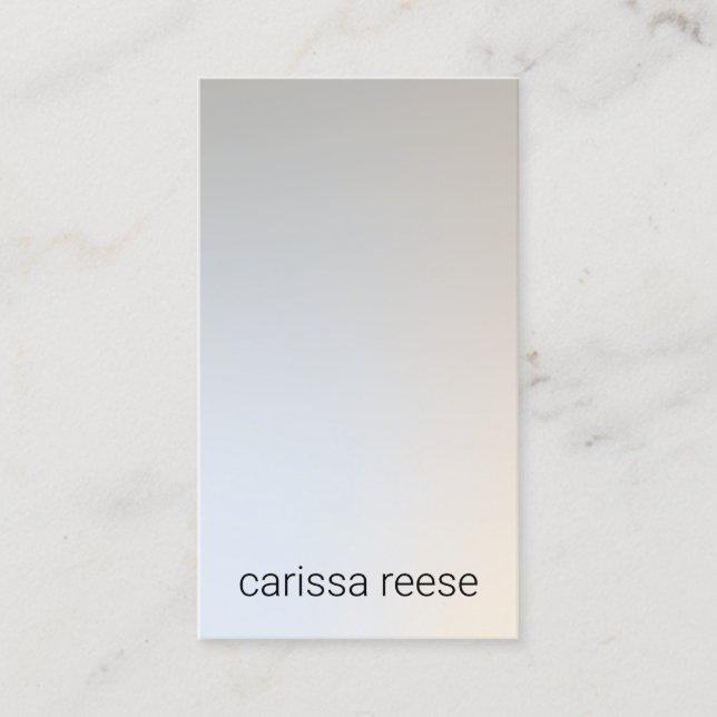 Modern Minimalist Simple Silver Professional Business Card (Front)