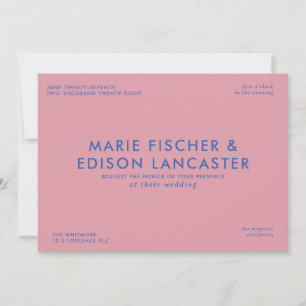 Modern Minimalist Simple Sleek Charming Wedding Invitation