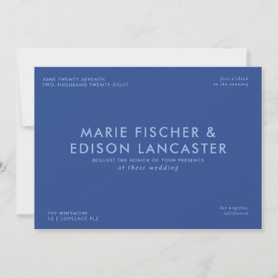 Modern Minimalist Simple Sleek Charming Wedding Invitation