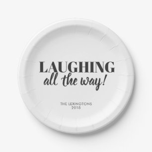 Modern Minimalist Simple Text Paper Plate
