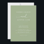 Modern Minimalist Simple Wedding Invitation<br><div class="desc">This is a modern minimalist, simple wedding invitation featuring a serif font and swooping calligraphy font. This elegant wedding invitation comes with an optional backside where you can display your own special photo. Edit all wording except for the "and(s)" on this invitation. All colours are also editable. ___________ For matching...</div>