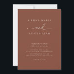 Modern Minimalist Simple Wedding Invitation<br><div class="desc">This is a modern minimalist, simple wedding invitation featuring a serif font and swooping calligraphy font. This elegant wedding invitation comes with an optional backside where you can display your own special photo. Edit all wording except for the "and(s)" on this invitation. All colours are also editable. ___________ For matching...</div>