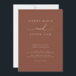 Modern Minimalist Simple Wedding Invitation<br><div class="desc">This is a modern minimalist, simple wedding invitation featuring a serif font and swooping calligraphy font. This elegant wedding invitation comes with an optional backside where you can display your own special photo. Edit all wording except for the "and(s)" on this invitation. All colours are also editable. ___________ For matching...</div>