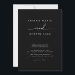 Modern Minimalist Simple Wedding Invitation<br><div class="desc">This is a modern minimalist, simple wedding invitation featuring a serif font and swooping calligraphy font. This elegant wedding invitation comes with an optional backside where you can display your own special photo. Edit all wording except for the "and(s)" on this invitation. All colours are also editable. ___________ For matching...</div>