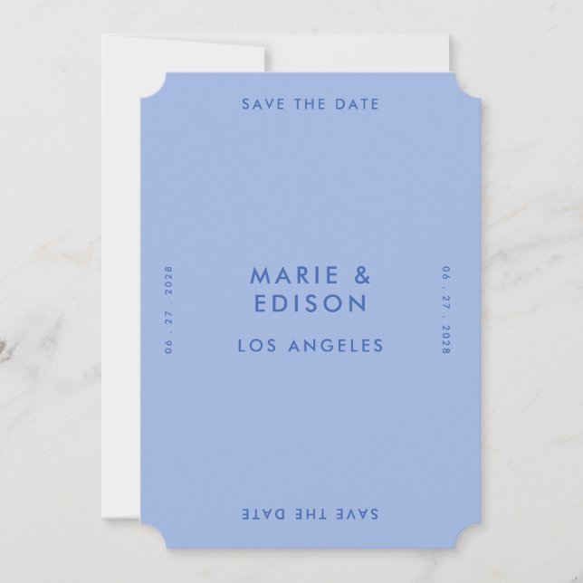Modern Minimalist Simple Wedding Save the Date Invitation (Front)