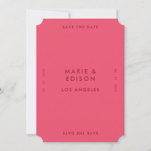 Modern Minimalist Simple Wedding Save the Date Invitation