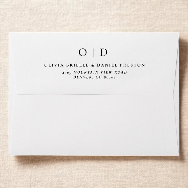 Modern Minimalist Simple White Wedding  Envelope (Creator Uploaded)
