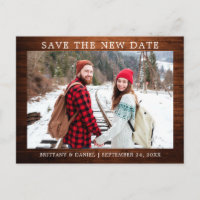 Modern Minimalist Simple Wood Save The New Date
