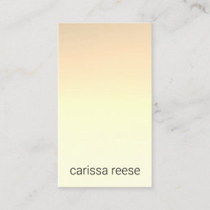 Modern Minimalist Simple Yellow Ombre Professional Business Card