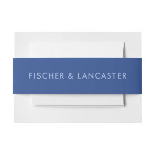 Modern Minimalist Sleek and Simple Wedding Invitation Belly Band