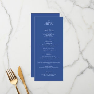 Modern Minimalist Sleek Simple Wedding Menu