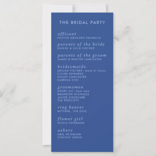 Modern Minimalist Sleek Simple Wedding Program