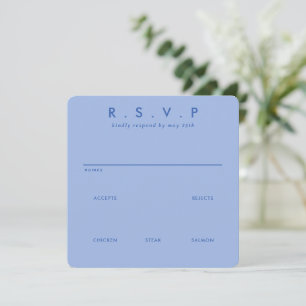 Modern Minimalist Sleek Simple Wedding RSVP Card